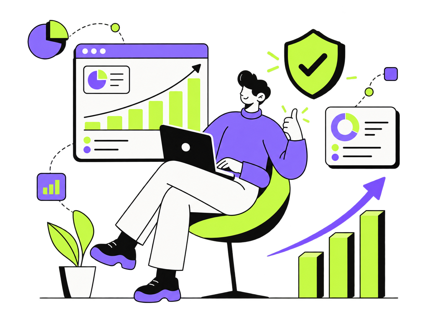 Coding Flex digital agency illustration